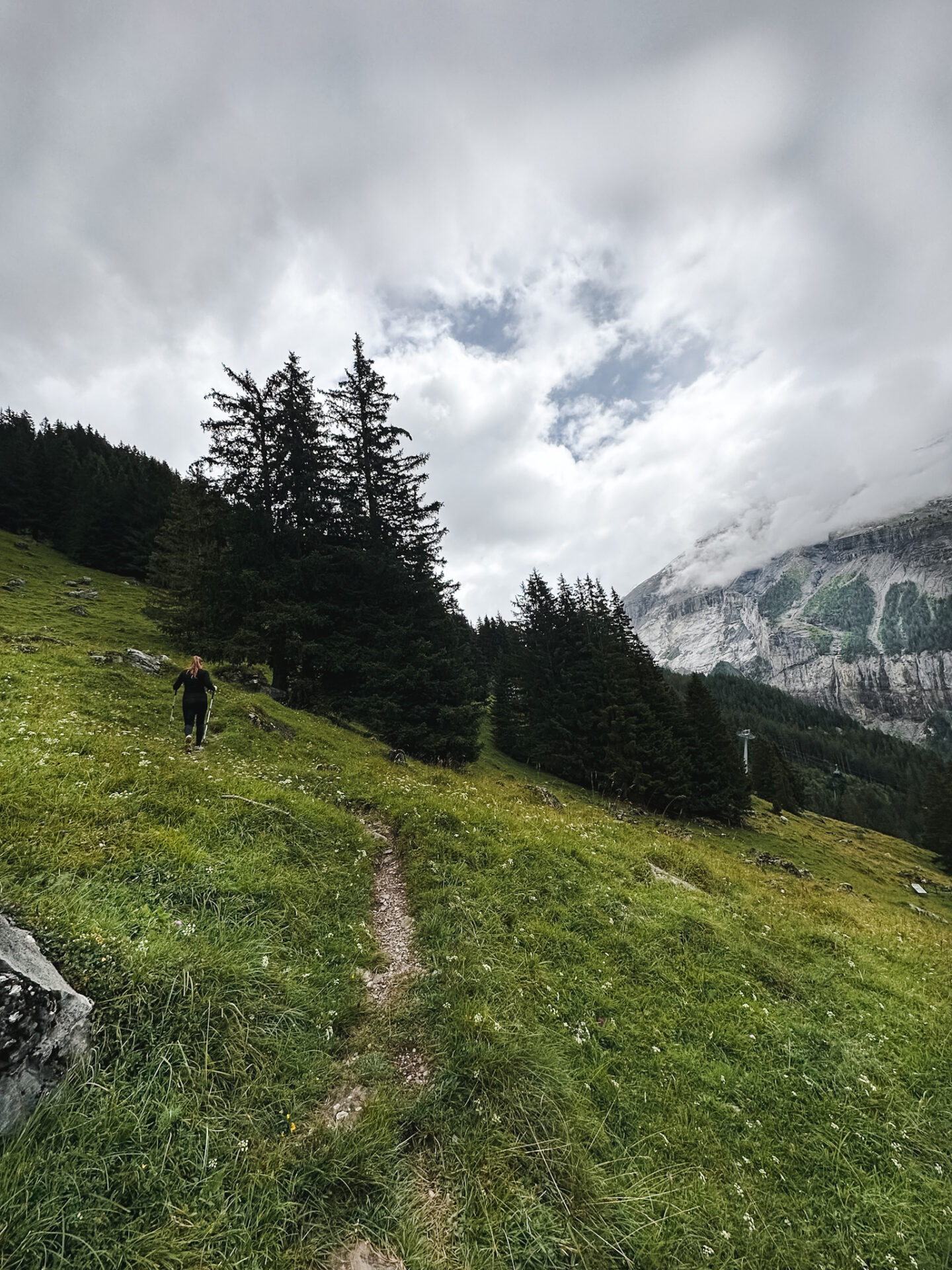 Départ randonnée lac Oeschinen, Suisse