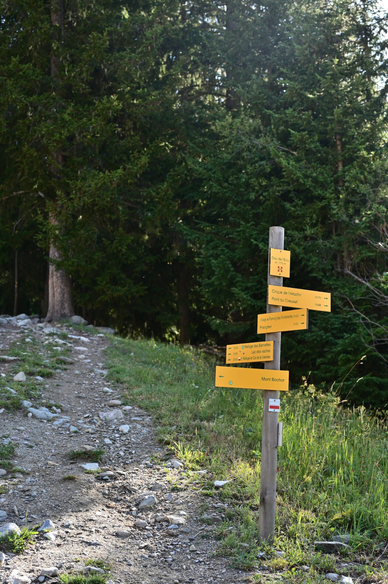 Les différents itinéraires sur le chemin de randonnée du lac des vaches, dans la Vanoise