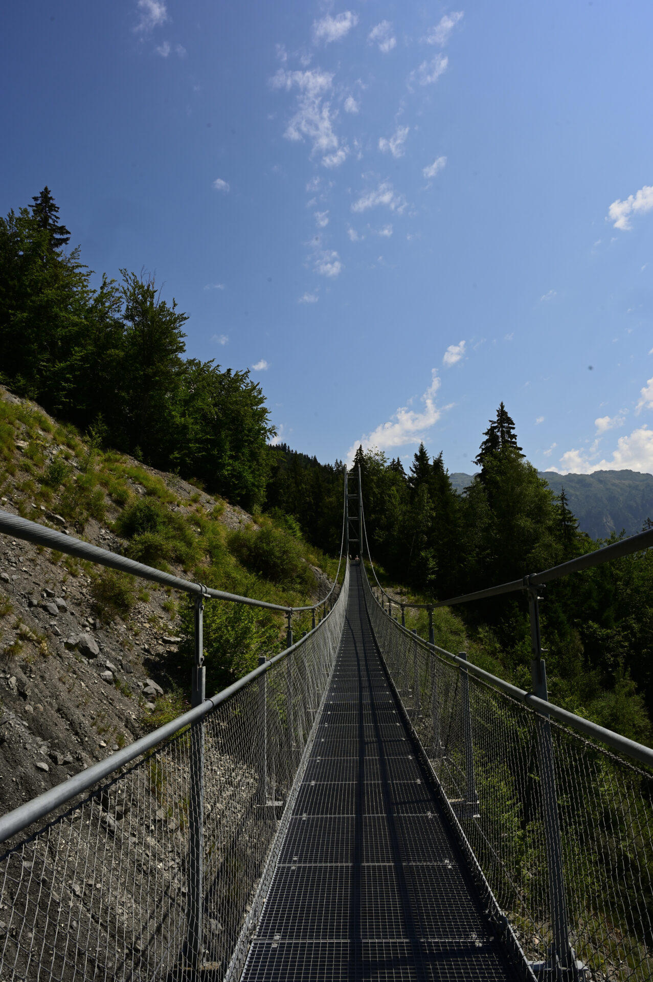 La. passerelle de Nant Bordon à Passy en Haute-Savoie