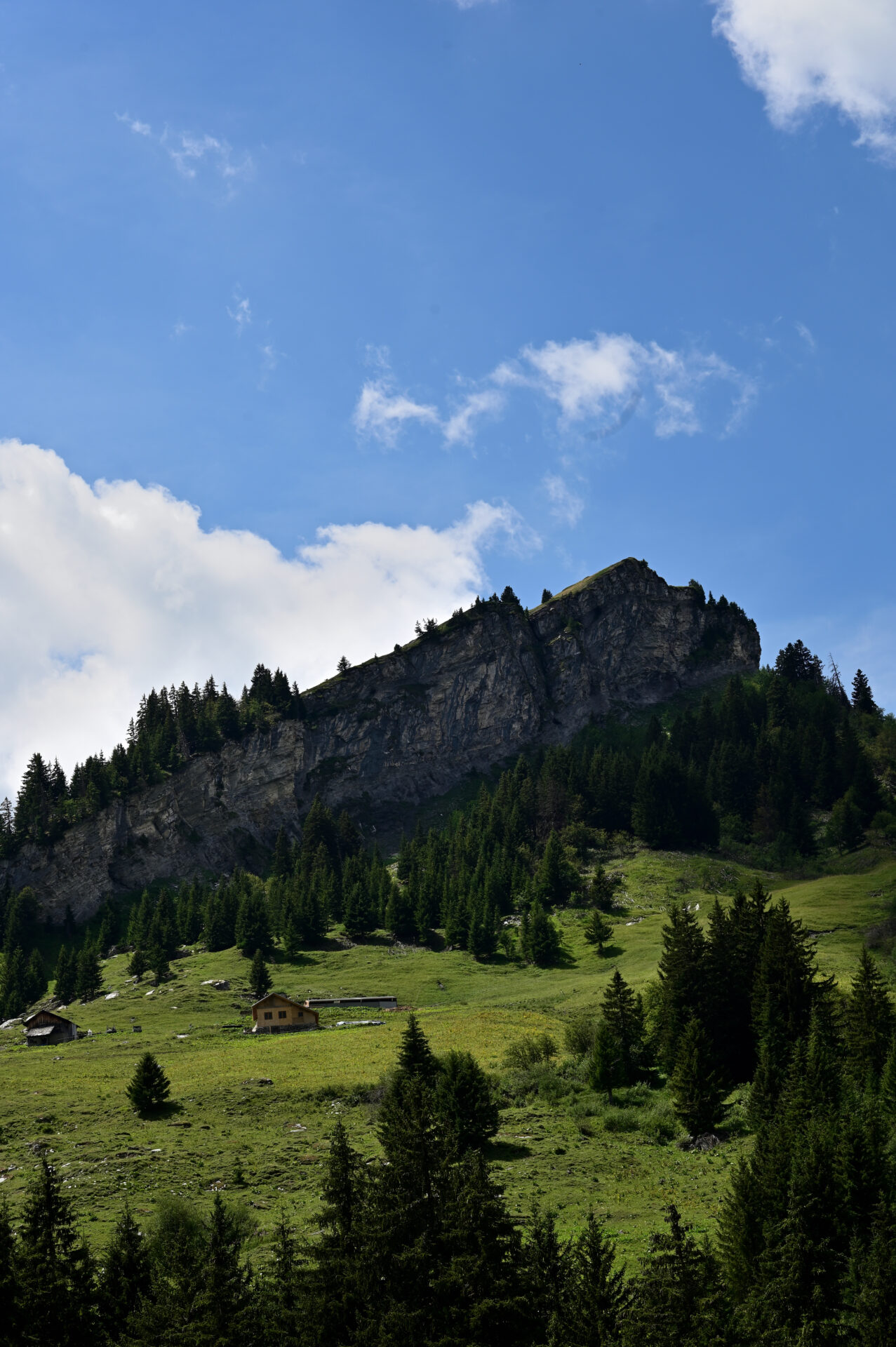 Photo des montagnes depuis la randonnée vers le lac des fées dans le Beaufortain